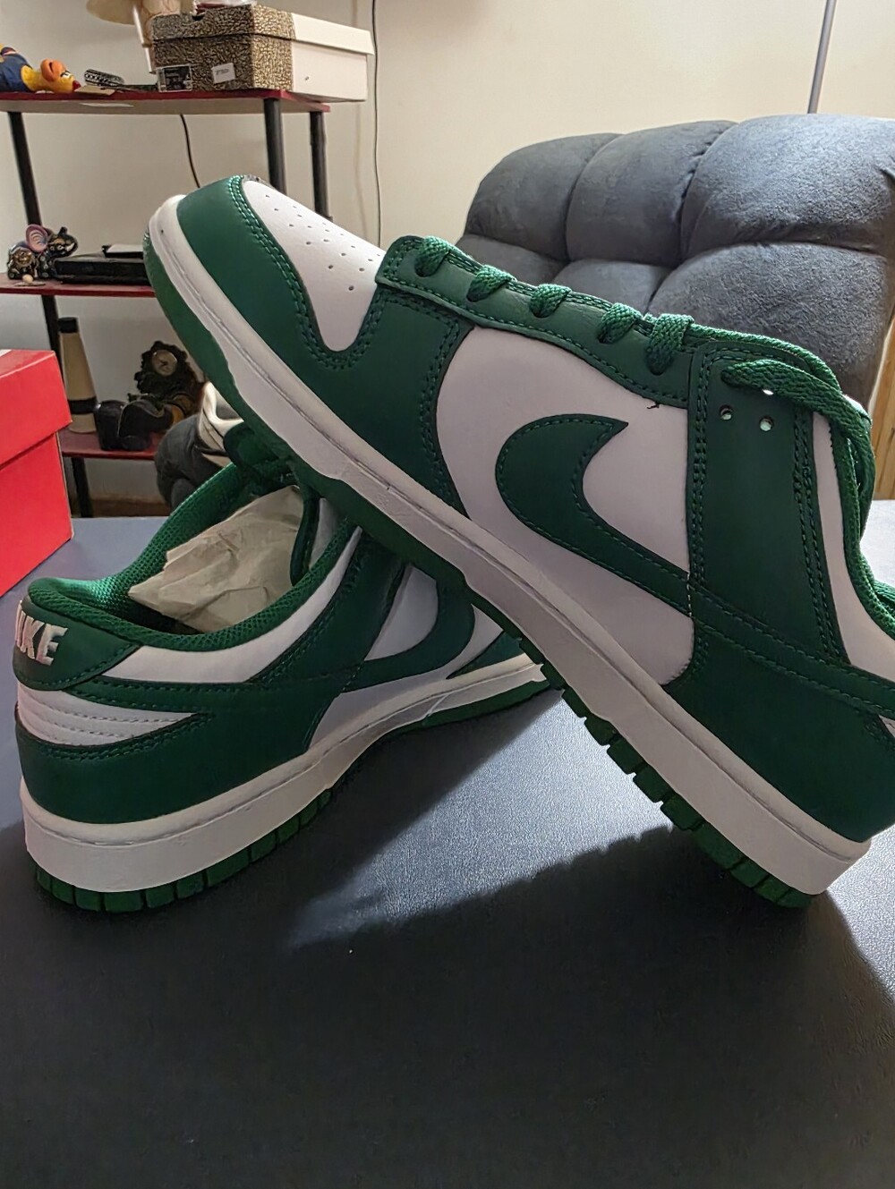 Nike Dunk "Michigan State" Dunks Green and White Low-Top Sneakers Size 11m - Picture 7 of 7